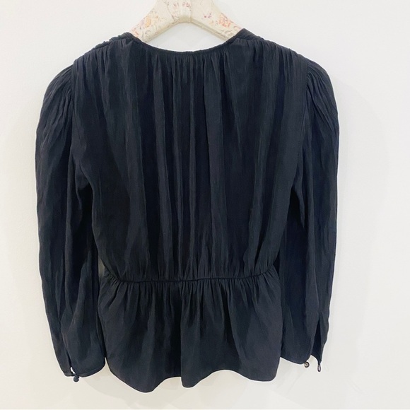 Aritzia Wilfred black tie blouse - Picture 6 of 11
